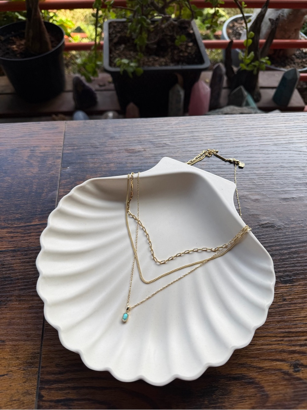 Kendra Scott Mini Elisa Gold Triple Strand Necklace - Picture 2 of 4